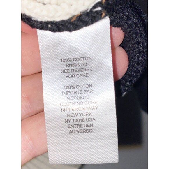 Industry Cotton Flowered Vest Black and Ivory Vest Size Small - Picture 5 of 6